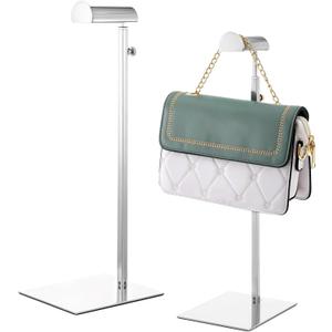 2 Pack Handbag Rack Stainless Steel with Adjustable Height, Purse Display Stand