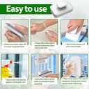 Magnetic Windshield Cleaner Tool Set, Widen Double-Sided Magnetic Window Cleaner Tool, Windshield Magnetic Car Window Cleaner, Glass Thickness 3-10mm for High Rise Car Glazed., Approx. 15x10cm / 5.9x3.9in