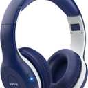 EarFun K2 Kids Bluetooth Headphones, Kids Headphones with Volume Limited, 40H Playtime, Built-in Mic, Stereo Sound, Foldable Over-Ear Headphone for School/Travel/iPad/Tablet, Blue