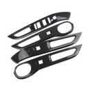 Korlot Carbon Fiber 4-Door Window Lift Trim Switch Panel Cover Trim for Hyundai Santa Cruz 2022-2024