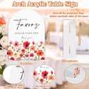 3 x Acrylic Wedding Signs Favors Please Take One Sign for Ceremony and Reception, 6x8" Arch Acrylic Table Decor, Love Is In Bloom & Baby In Bloom Decorations for Baby Shower Bridal Shower Engagement Party, (Mix)