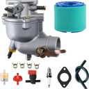 RYTIME 390323 Carburetor Kit Compatible for Briggs & Stratton 7 8 9 HP 170412 190432 190400 190412 194412 194415 195423 195431 195432 Horizontal Engine Lawn Mower, Replace 398170 394228 299169 Part