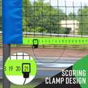 20ft Portable Outdoor Badminton Net Set for Driveway Backyard, Beach, Park with Durable Anti-Sag PE Net, Heavy Duty Steel Poles, 4 Badminton Rackets, 3 Shuttlecocks and 600D Carry Bag