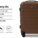 Wrangler Smart Spinner Hardside Luggage, 22-Inch Carry-On, Toffee, Carry-On Only