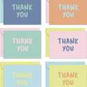S&O Thank You Cards with Envelopes - Blank Decor sheets for Handwritten Messages -Greeting Notes and Covers Set of 24 - Assorted Thank You Cards with Stylish Color Envelopes to Mix & Match