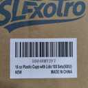 SLFxotro 16 oz 100 Pack Clear Plastic Cups with Lids and Straws, Disposable Iced Coffee Cups for Party, Sturdy Plastic Smoothie Cups for Cold Drinks - BPA free（100 PCS）