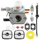 MOTOALL C1U-K52 Carburetor with Tune Up Air Filter Kit for Echo SRM-2110 GT-2000 PE-2000 PP-800 PPF-2100 PPT-2100 Trimmer Carb.  Missing Parts