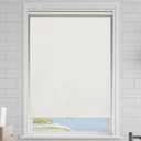 AOSKY Cordless Roller Shades Blackout Blinds for Windows Room Darkening Rolled Up Shades with Spring System, UV Protection Window Shades Door Blinds for Home and Office (35" W x 72" H, Ivory)