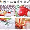 Irenare Christmas Backdrop Merry Christmas Banner Party Decoration Xmas Photography Background Photo Props for Winter Holiday New Year Eve Family Party Decoration Supplies(Large Xmas Ball)