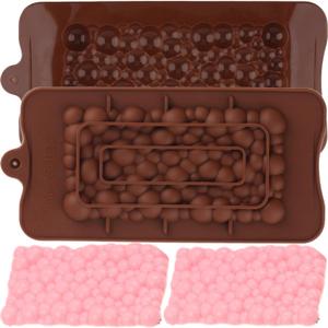 Bubbles Break Apart Silicone Chocolate Molds For Energy Bar Mold Set Of 2