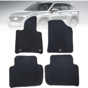GXARTS Car Waterproof Floor Mats Carpet Full Set Compatible with Hyundai Santa Fe 2019 2020 | All-Weather Protect, with Non-Slip Backing Automobile Floor Liner Accessories