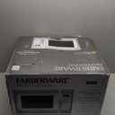 Farberware 1.3 Cu. Ft. Countertop Microwave Oven  1100 Watts Power, Smart Sensor Auto Cook Settings, Defrost, Easy Clean and Child Safety Lock - White Platinum