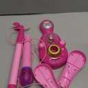 TourKing Kids Karaoke Machine with Stand,Karaoke Machine Kid,Kids Microphone with Flashing Stage Lights Adjustable Stand Gift for Age 3+ Years Old Children