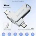 MFi Certified Flash Drive 512GB Thumb Drive USB Memory Stick High Speed External Storage Jump Drive USB Stick Photo Stick for iPhone/iPad/Android/PC and More Devices
