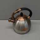 3Quart Whistling Tea Kettle Classic Teapot Stainless Steel Teakettle with Cool Grip for Stovetop (Silver)