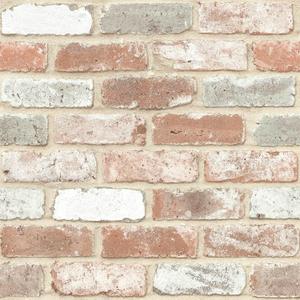 RoomMates Reclaimed Brick Peel and Stick Wallpaper, RMK12194PL, 216"L x 20.5"W