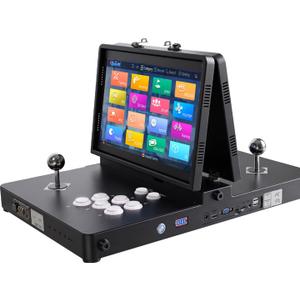 Dual‑Screen Design Classic Retro Gaming Console Arcade Machine | 14.0"X2 1280x720 IPS Screen,20,000+ Classic Games, 64GB, 12000mAh Battery, Anti-Slip Design for Gaming,Parties and Gifts