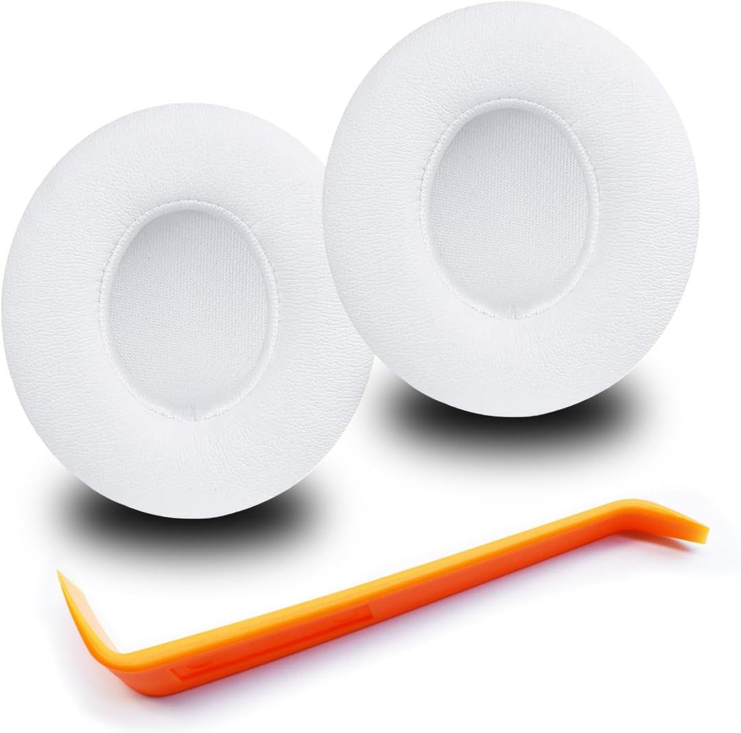 Solo 3 Ear Pads - Replacement Earpads for Beats Solo 2 & Solo 3 Wireless Headphones (White)