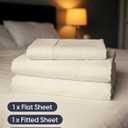 Sleepy Town Twin Size Bed Sheets - 3 Piece - Twin Sheet Set - Extra Soft, Comfy & Cooling - Easy Care - Shrinkage, Wrinkle & Fade Resistant - Brushed Microfiber - Deep Pocket Bed Sheets (Off White)