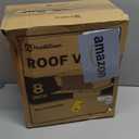 Roof Vent Cap - Hon&Guan Roof Vents 8 InchGalvanized Steel 8'' Exhaust Vent Wall Vent Cover Exterior with Damper for Ventilation System,Black