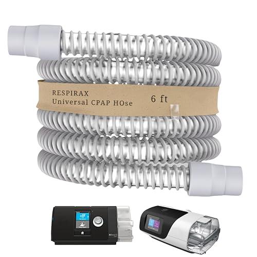 RespiraX Universal CPAP Hose -6 Foot- Universal Premium Made Tube Compatible with CPAP, BiPAP, and BiLevel Machines – Minimizes Mask Leaks-Flexible- and Designed for Restful Sleep (1-Pack)