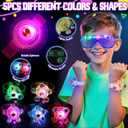 4 x 73PCS Glow in the Dark Party Supplies for Kids Adults, Light Up Party Favors with Glow Glasses, Spinner Bracelets, Slingshot, Bulk Glow Party Favors for Kids Halloween, Neon Party Supplies Accessories