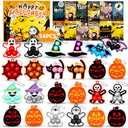 Halloween Party Favors for Kids 24 PCS Halloween Pop Fidget Keychain,Halloween Toys Treats for Kids,Halloween Goodie Bag Stuffers,Halloween Classroom Prizes,Halloween Fidget Toys
