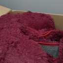Burgundy Plush Rug for Living Room Fuzzy Carpet for Bedroom Dorm, Non-Slip High Pile Rug, Shag Rug for Playroom Nursery Home Office Decor 8X10 Ft