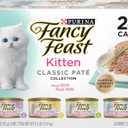 Purina Fancy Feast Tender Ocean Whitefish, Turkey, Chicken and Salmon Feasts Wet Kitten Food Variety Pack - (Pack of 24) 3 oz. Boxes
