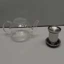 CNGLASS 40oz Glass Teapot with Removable Infuser,Clear Tea Kettle Stovetop Safe,Blooming and Loose Leaf Tea Maker Set (40.5oz/1200ml)