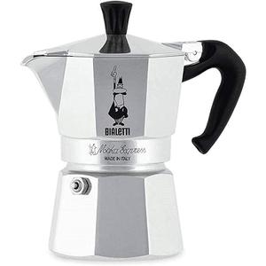 Bialetti  Moka Express: Iconic Stovetop Espresso Maker, Makes Real Italian Coffee, Moka Pot 1 Cup (2 Oz  60 Ml), Aluminium, Silver