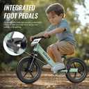 SEREED Toddler Balance Bike 2 Year Old, No Pedal Kids Bicycle Toys for 2-5 Years Old, Tool-Free Adjustment, Customize Plate with Stickers, Gift for 2-3 Boys Girls (Mint Green), 32.28 X 14.96 X 22.44"