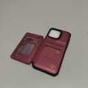 Vinich for iPhone 16 Pro Max Wallet Case with Card Holder, RFID Blocking Credit Slots Kickstand Shockproof Phone Cover Fit for iPhone 16 Pro Max 6.9" Burgundy