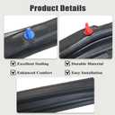 FZJDSD 1 Pair Front Full Door Felt Gasket Trim Seal Weatherstrip Compatible with Jeep Wrangler 2007-2018 Replace 55395274AW 55395275AW Driver&Passenger Front Full Door Weatherstrip Rubber Seal Strip