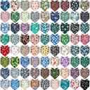72 Packs Dog Bandanas Bulk Buffalo Plaid Cat Bandana Summer Scarf Triangle Fruit Drool Bibs Washable Adjustable Kerchief Dog Cat Bandana for Beach Small Medium Pet Supplies(Flower)