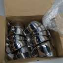 12 Pack Stainless Steel Coffee Cup Set, 6.8 oz Coffee Cups Mugs with Saucer and Spoon Double Wall Espresso Silver Cup with Handle for Cappuccino, Tea, Milk, Ideal Gift for Espresso Tea Lover