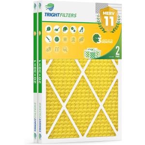 TRIGHTFILTERS 20x30x1 Air Filter MERV 11 HVAC Furnace Filter Pleated 2 Pack