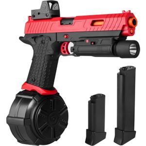 Electric Gel Toys New X5, Full Auto Splat-Blaster Includes Drum and Goggles for Outdoor Team Game, X2 Upgrade Version for Ages 14+, red