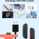 2 x Joycon Charger Cable, TRANSNOVO Joy Con Controller Charging Cord, 9.8FT Joy con Accessories Compatible with Nintendo Switch 2 Joycon Controllers, USB-A Ports, 2 Pack