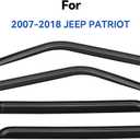 Window Visors Rain Guards Shield for 2007-2018 Jeep Patriot, Out-Channel Window Vent Wind Deflectors Visors Shades for 07-18 Patriot