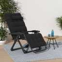 Suteck Zero Gravity Chair, Reclining Camping Lounge Chair w/Removable Cushion, Upgraded Lock and Cup Holder, Reclining Patio Chairs Folding Recliner for Indoor and Outdoor, 26 inch