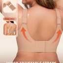 LetsJoli Bras for Women Supportive Wireless Push Up Bra Full Coverage No Underwire Seamless Plus Size for Older Women (XL)