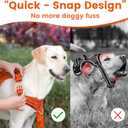 No Pull Dog Harness Front Clip Handle, Reflective Pupppy Vest | Orange L, Lockable Buckle at Neck, Adjustable, Padded, Breathable, Metal Front & Back Leash Clips, for Large Sized Dogs