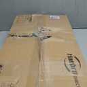 HOOBRO Industrial End Table, 4 Tier End Table with Storage Shelves, Small Side Table with Geometric Metal Frame, Night Stand for Living Room, Bedroom, Office, Rustic Brown and Black BF164BZ01