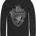 Harry Potter Warner Brothers Sorcerer's Stone Ravenclaw Crest Men's Tops Long Sleeve Tee Shirt, 5X-Large