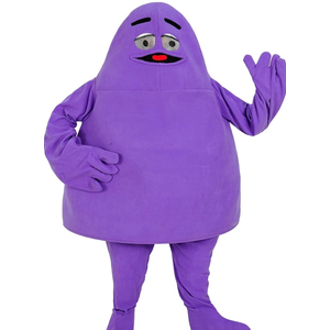 Purple Grimace Halloween Costume Suit Grimace Mascot Costume for adults