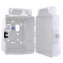 Upward-Pull Wall Mounted Wipes Dispenser for Surface or Skin Wet Wipes - Stylish White Dispenser for Sanitizing Hand Wipe Refill Rolls in Public Facilities, Offices, Hospitals, Stores