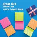 Lined Sticky Notes 3x3 Inch (24-Pack) 2400 Sheets,100 Sheets per pad, Super Adhesive Ruled Sticky Note Pads in 8 Vibrant Colors for Office, School & Home Use