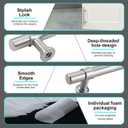 Modket 10 Pack Round Bar Cabinet Handle 304 Stainless Steel  10" Overall Length, 7-1/2" (192mm) Hole Center, Brushed Nickel