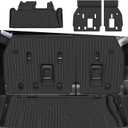 Cargo Mat Compatible with Toyota Sienna 2021-2025 7&8 Seat Trunk Mat & Backrest Liner TPE Cargo Liner 3rd Row Back Seat Cover Replacement for 2021 2022 2023 2024 2025 Toyota Sienna Accessories